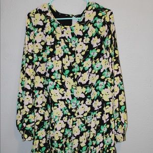 Floral drop waist dress